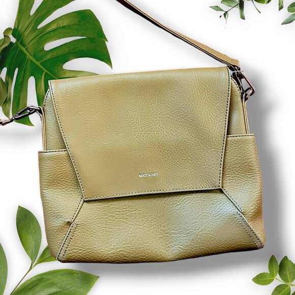 Matt & Nat Minka Vegan Leather Bag - Khaki - Picture 1 of 13
